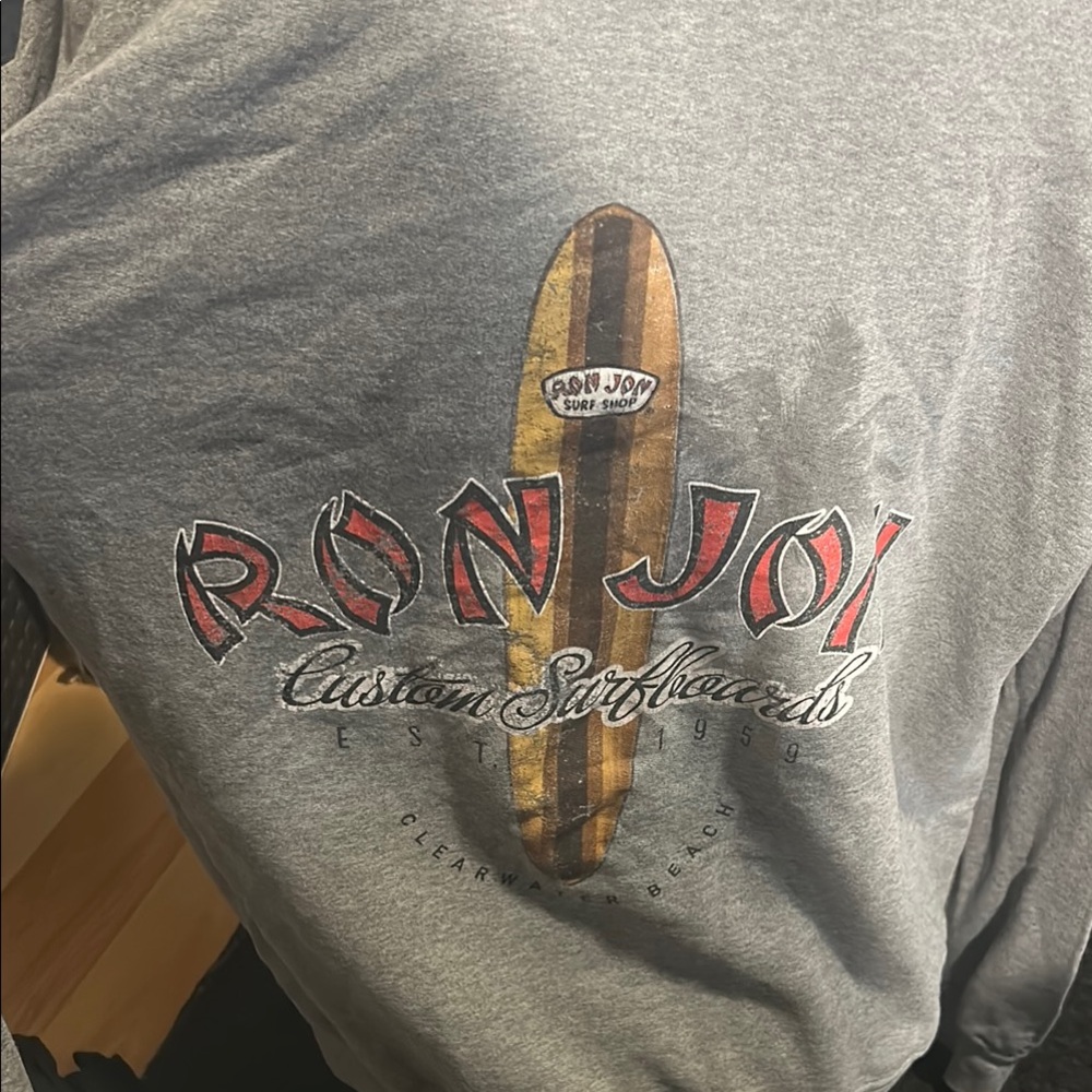 Ron Jon Surf Shop Heather Gray Hoodie View 5